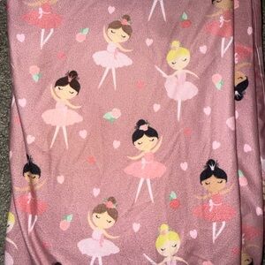 Caden Lane large Pink Ballerina swaddle blanket